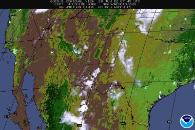 Foto: UW-Madison CIMSS GOES Biomass Burning Monitoring Program/NOAA